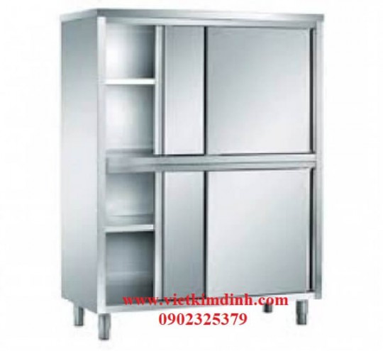 Tủ  cửa lùa 4 cánh để chén dĩa